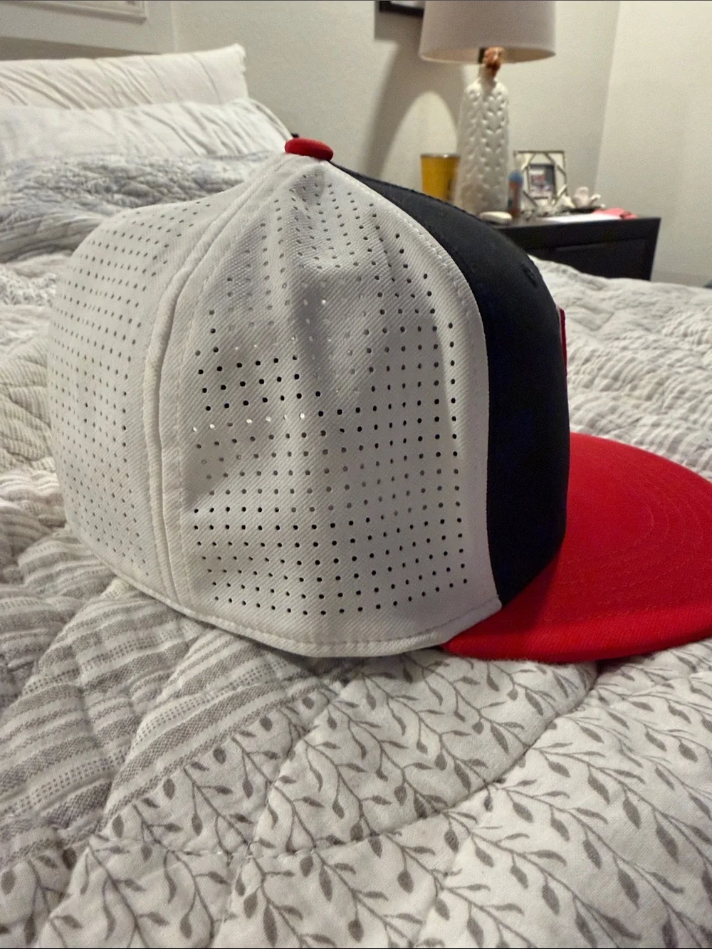 Perfect Game Logo Black and Red Hat size S/M